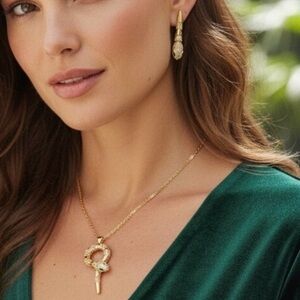 Snake Necklace and Earring Set